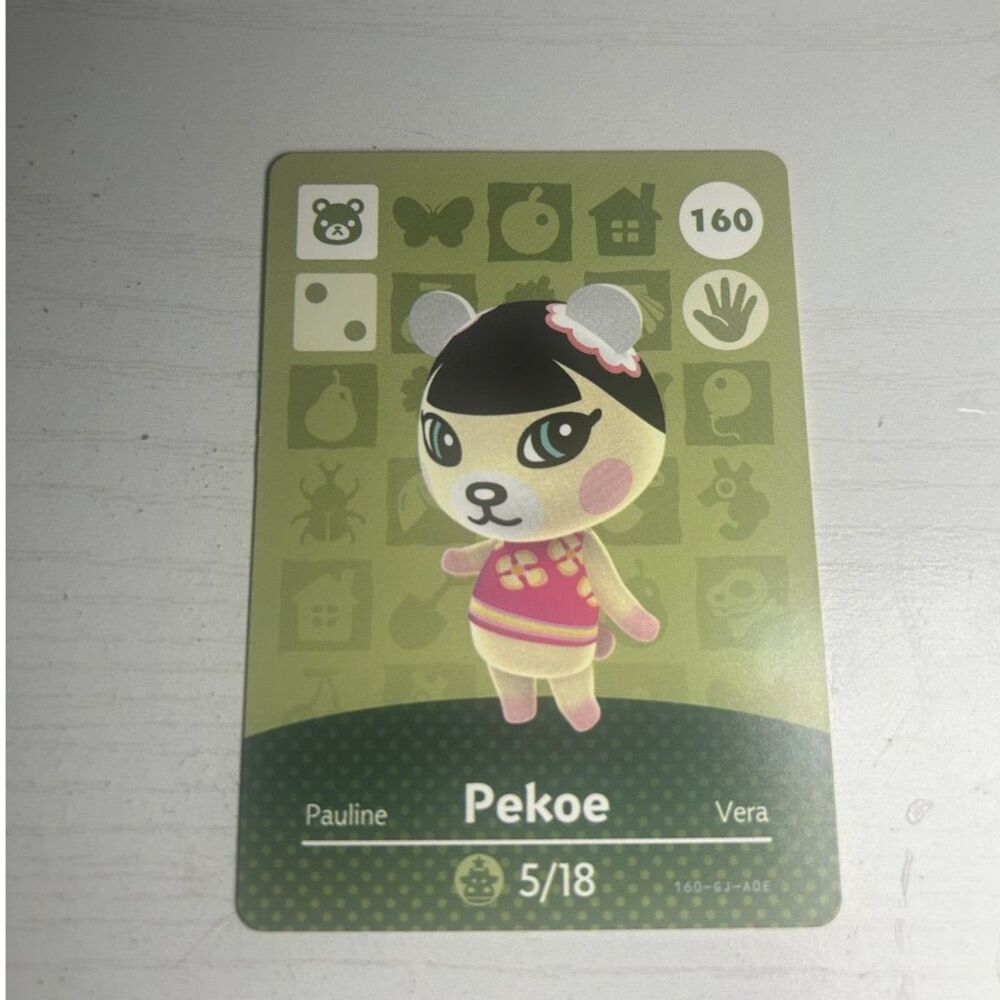 Pekoe #160 Animal Crossing Series 2 Amiibo Cards Nintendo